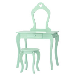 Detský kozmetický stolík so zrkadlom | zelený