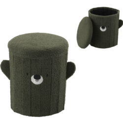 Detská taburetka s úložným priestorom, 28x28x34cm | zelená