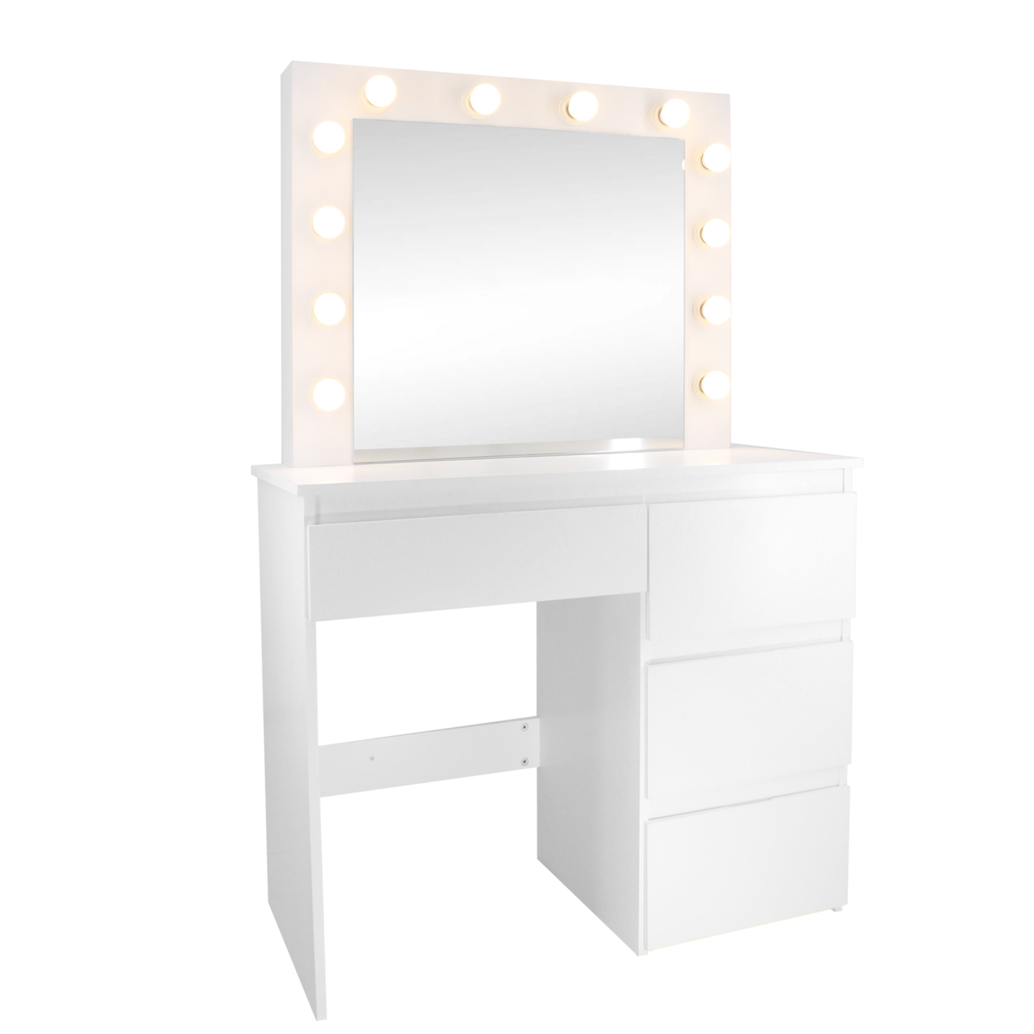Toaletný stolík s LED osvetlením PRO HOLLYWOOD | biely Toaletný stolík s LED osvetlením PRO HOLLYWOOD | biely