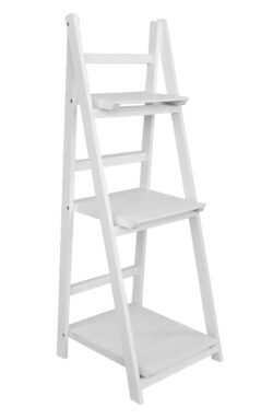 Drevený regál s 3 policami, 42x39x109cm | biely