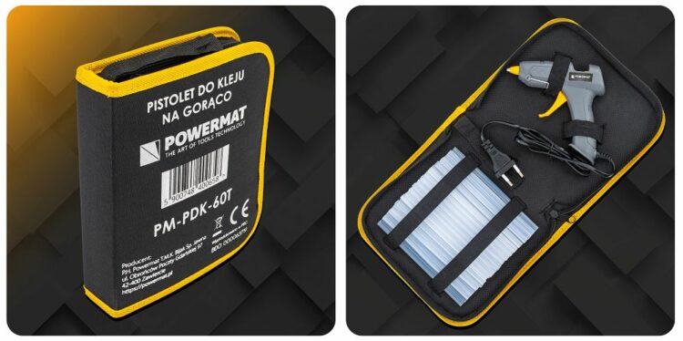 Tavná lepiaca pištoľ + 60 tyčiniek, 60W | PM-PDK-60T