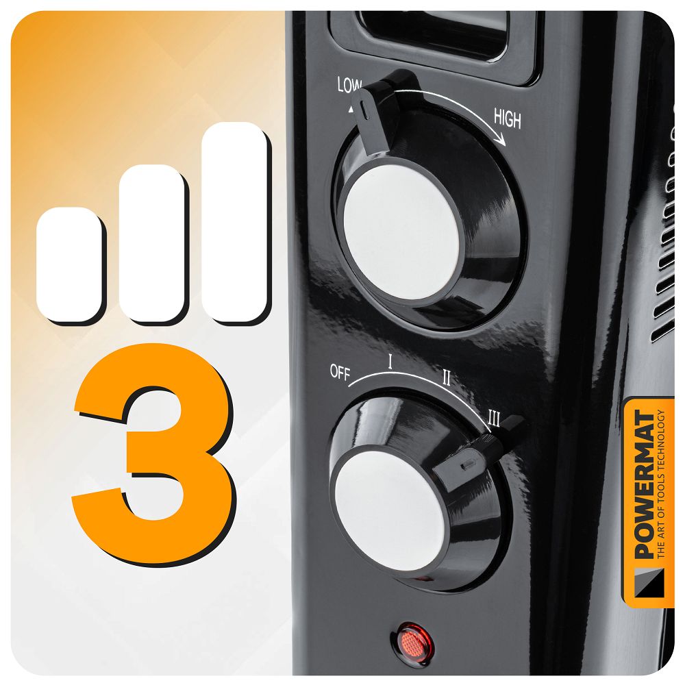 Olejový radiátor, 2500W | PM-GOL-3000D Olejový radiátor, 2500W | PM-GOL-3000D