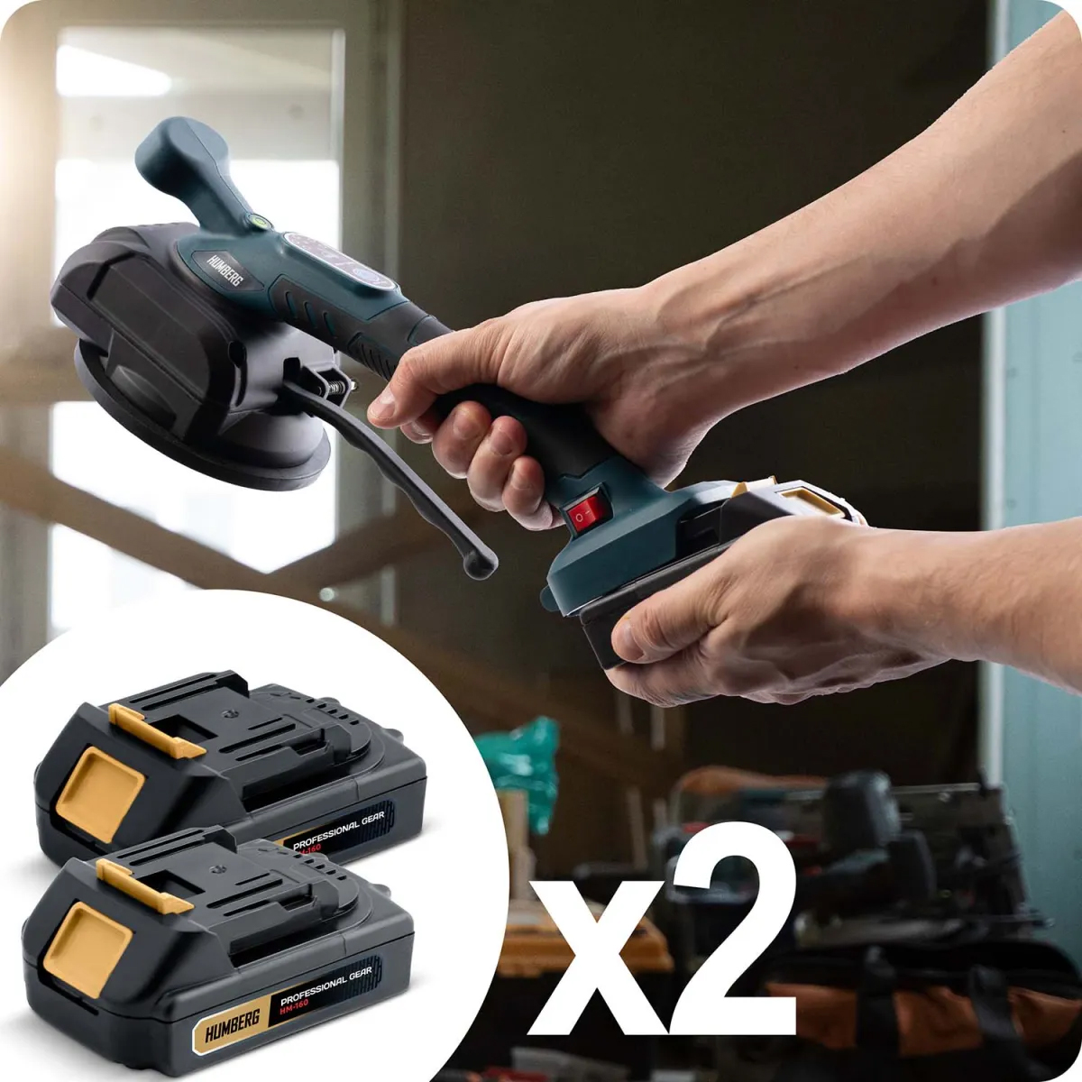 Vibračná vákuová prísavka na dlaždice HM-160, 100kg | Humberg Vibračná vákuová prísavka na dlaždice HM-160, 100kg | Humberg