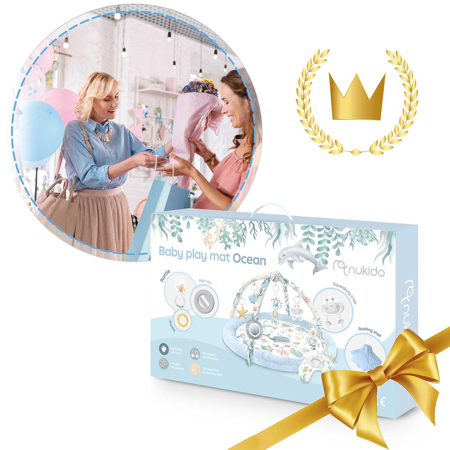 Interaktívna vzdelávacia podložka, oceán, modrá | Nukido Interaktívna vzdelávacia podložka, oceán, modrá | Nukido