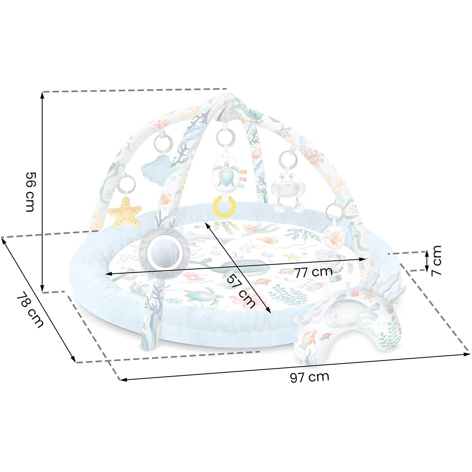 Interaktívna vzdelávacia podložka, oceán, modrá | Nukido Interaktívna vzdelávacia podložka, oceán, modrá | Nukido