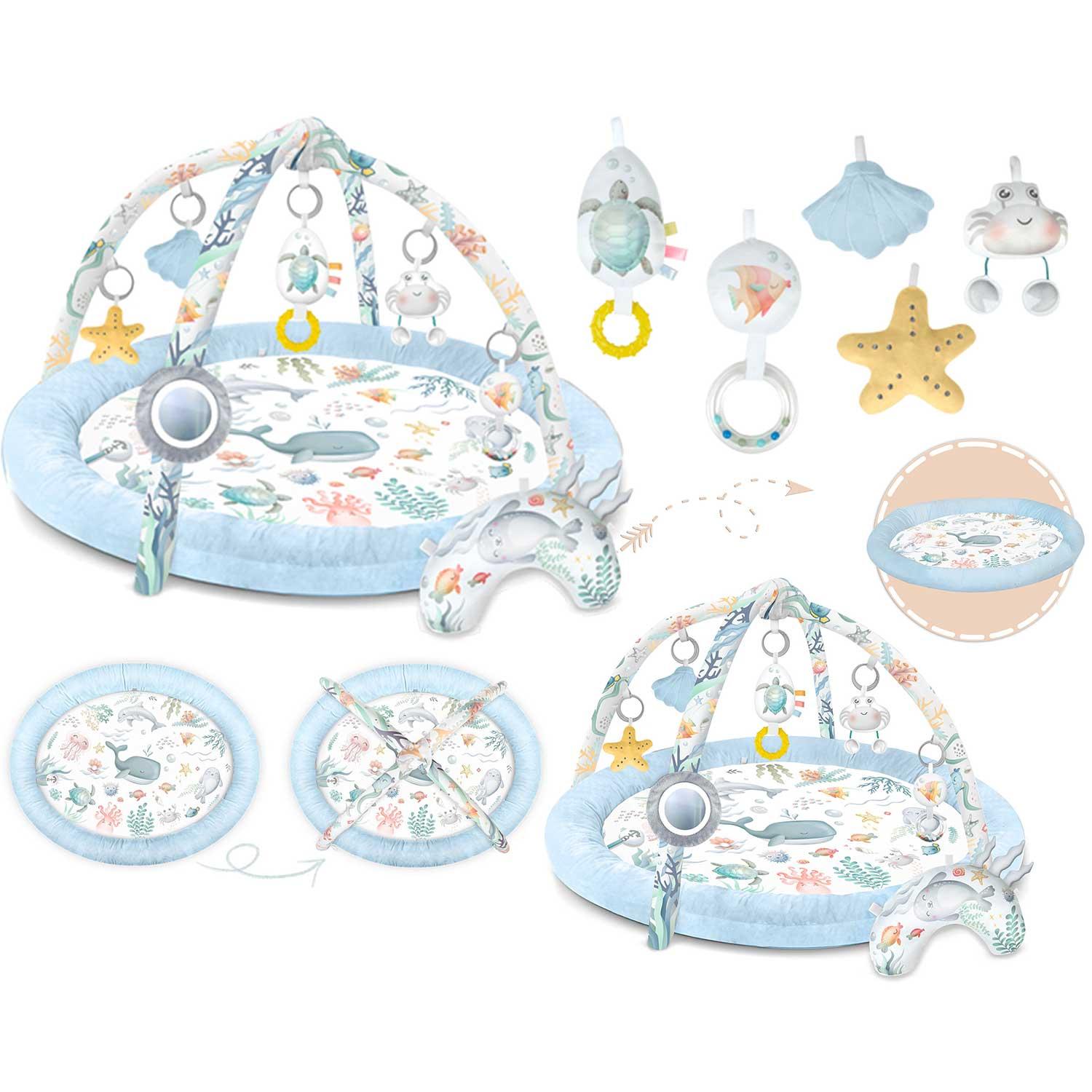 Interaktívna vzdelávacia podložka, oceán, modrá | Nukido Interaktívna vzdelávacia podložka, oceán, modrá | Nukido