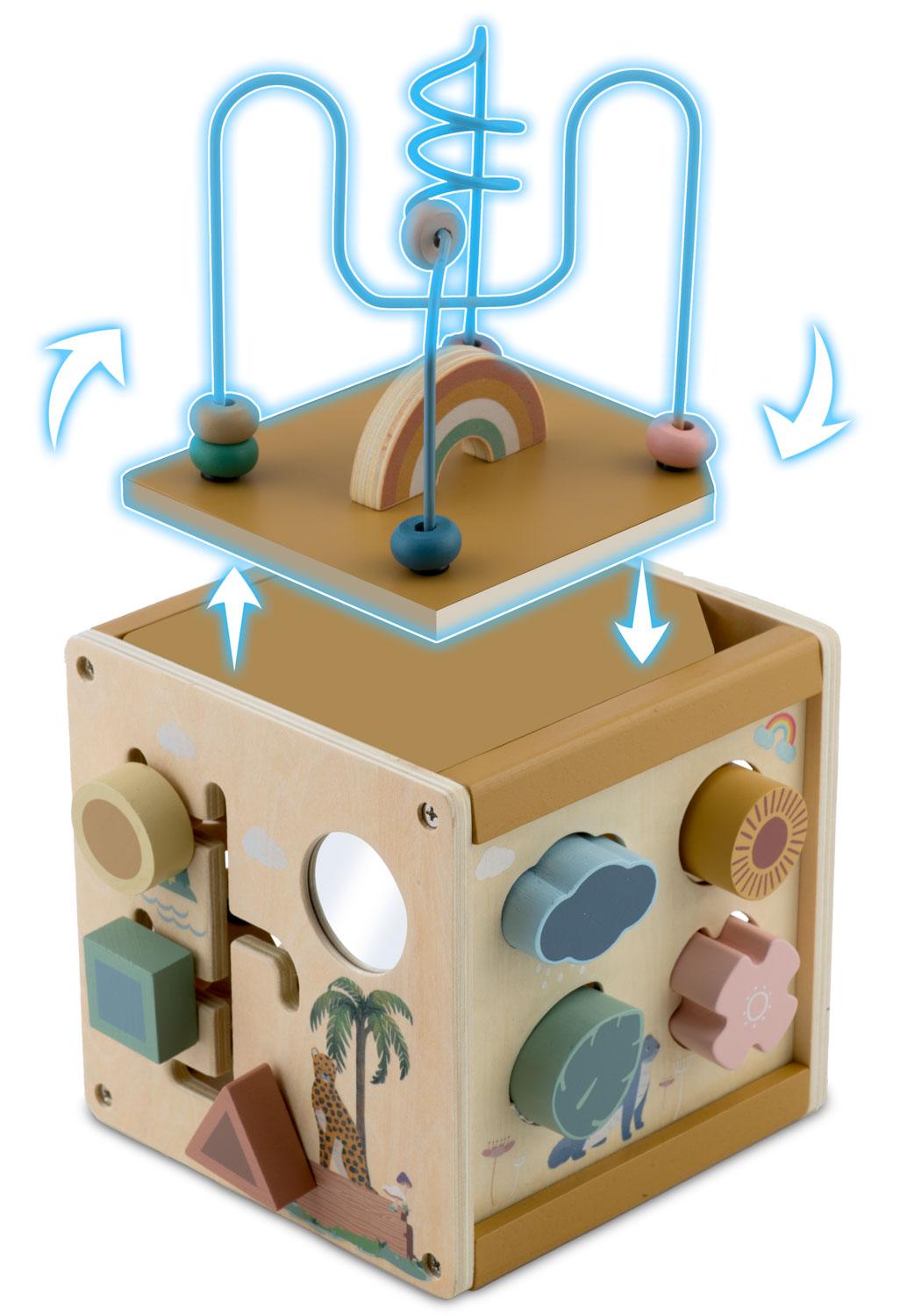 Drevená senzorická kocka, NK-861 | Nukido Drevená senzorická kocka, NK-861 | Nukido