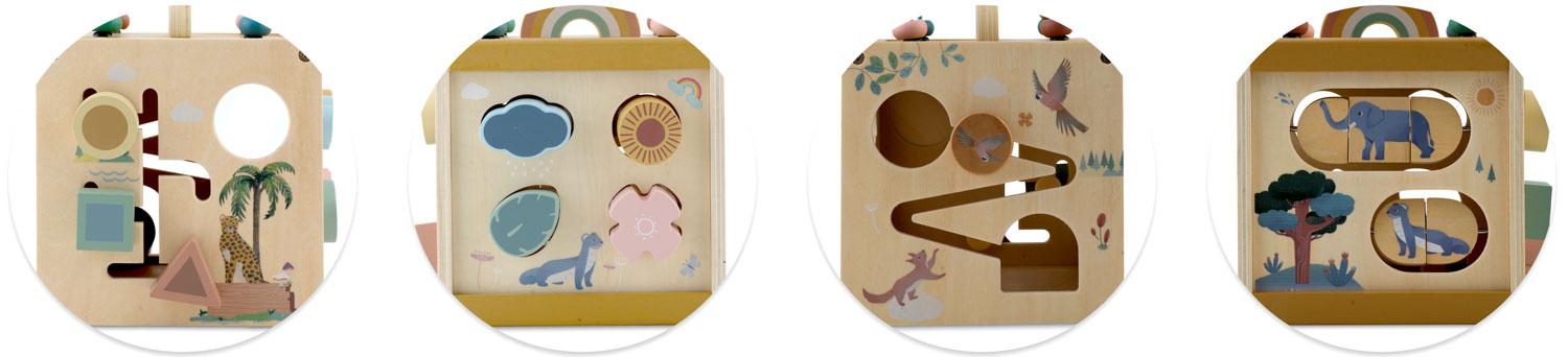 Drevená senzorická kocka, NK-861 | Nukido Drevená senzorická kocka, NK-861 | Nukido