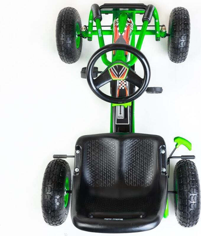 Detská motokára s ručnou brzdou, zelená, 30kg | COSTWAY Detská motokára s ručnou brzdou, zelená, 30kg | COSTWAY