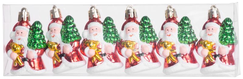 Vianočné ozdoby, santa, 6ks, 6cm | MagicHome Vianočné ozdoby, santa, 6ks, 6cm | MagicHome