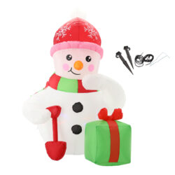 Nafukovací snehuliak, LED | 180cm