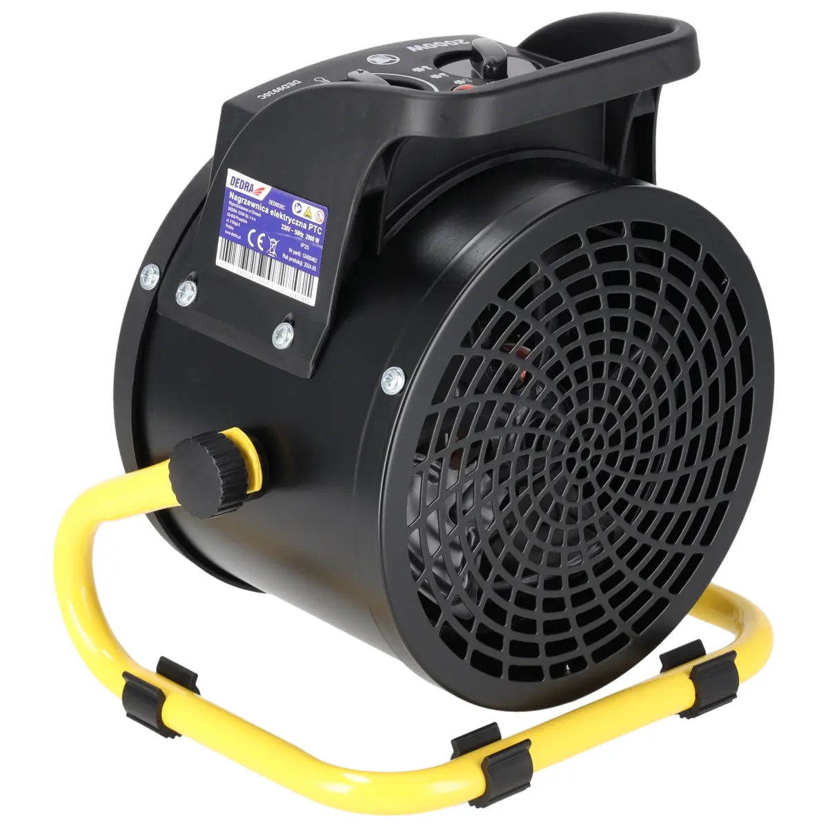 Elektrický ohrievač PTC, 2kW, okrúhly | DEDRA Elektrický ohrievač PTC, 2kW, okrúhly | DEDRA