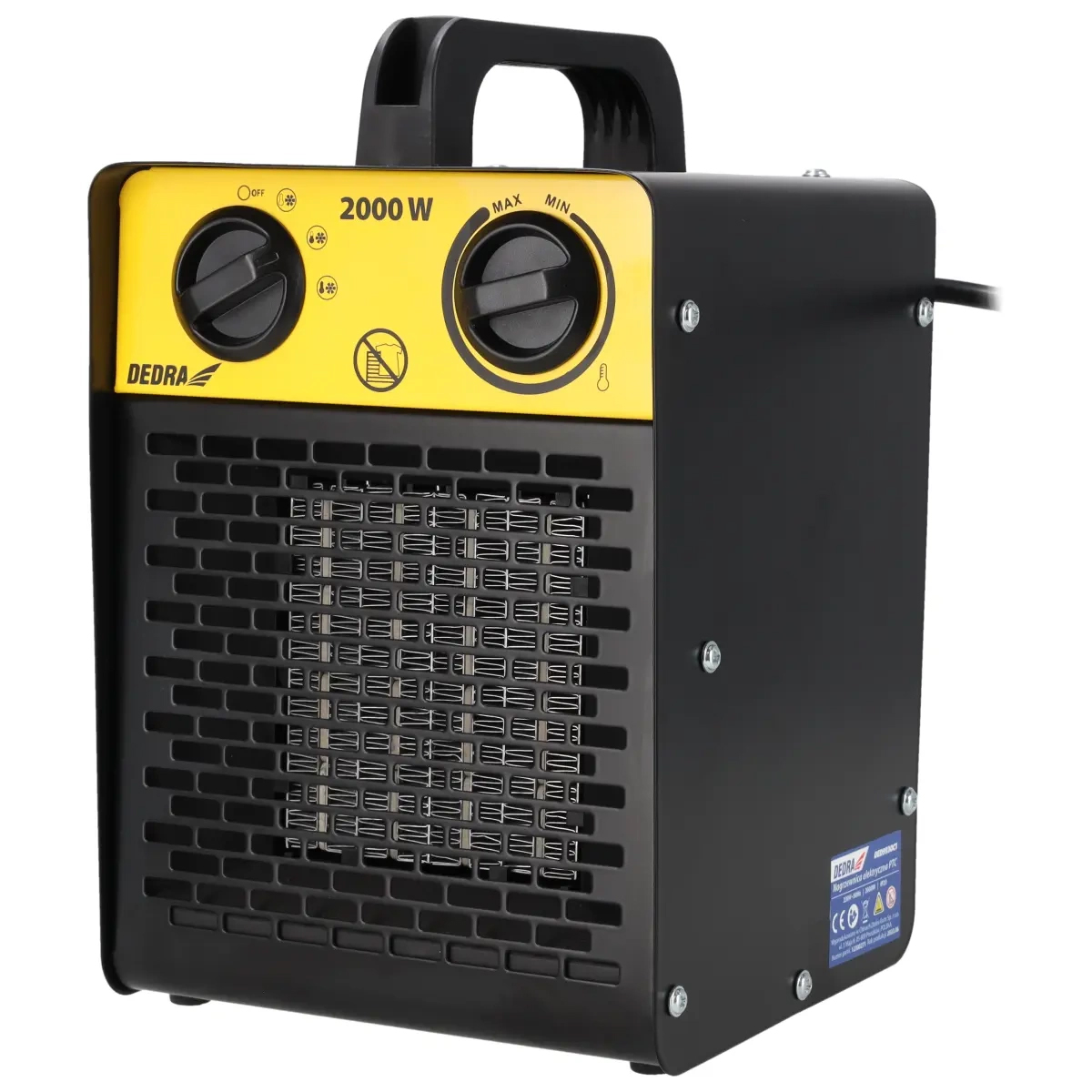 Elektrický ohrievač PTC, 2kW | DEDRA Elektrický ohrievač PTC, 2kW | DEDRA