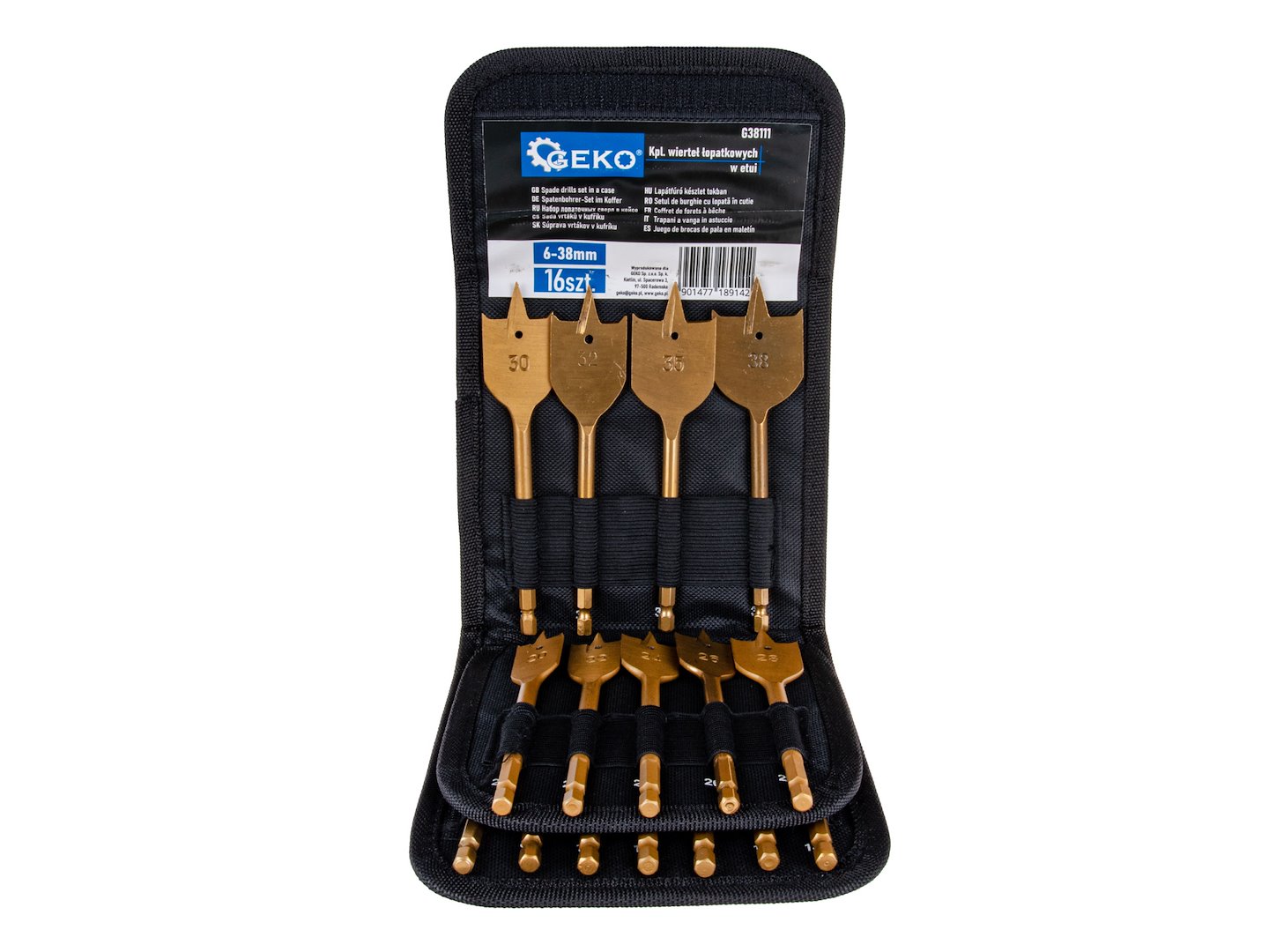 Sada vrtákov v kufríku, 16ks, 6-38mm | GEKO Sada vrtákov v kufríku, 16ks, 6-38mm | GEKO