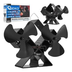 Dvojitý krbový ventilátor, termoelektrický, 154mm | GEKO