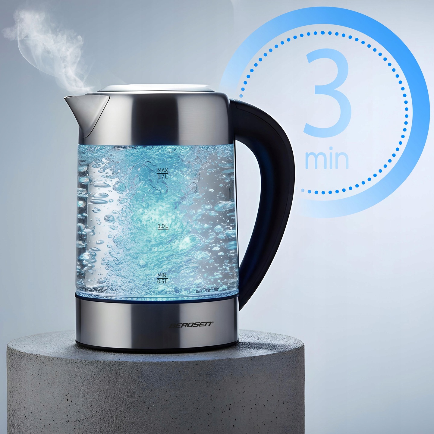 Rýchlovarná kanvica BD-714, 1,7L, 2200W | Berdsen Rýchlovarná kanvica BD-714, 1,7L, 2200W | Berdsen