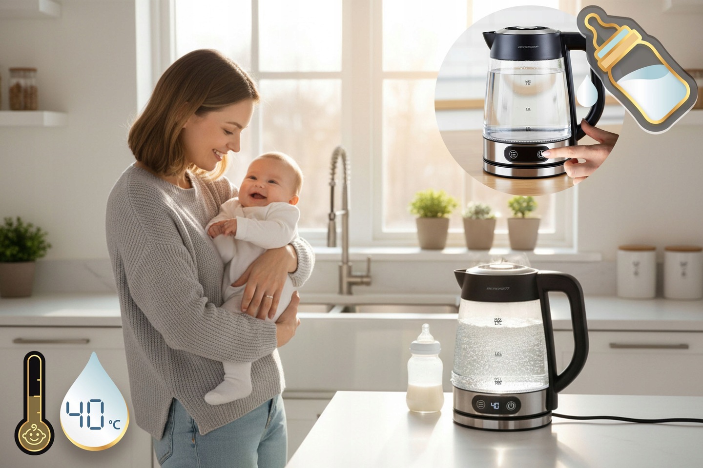 Rýchlovarná kanvica BD-715, 1,8L, 2200W | Berdsen Rýchlovarná kanvica BD-715, 1,8L, 2200W | Berdsen