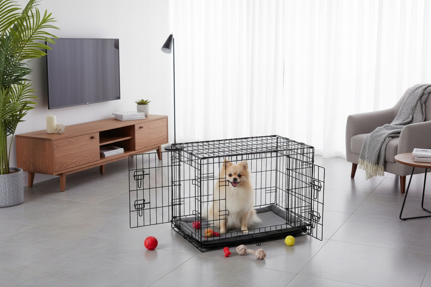 Klietka pre psa s podložkou PH-200, S, 75x45x54cm | Pethaus Klietka pre psa s podložkou PH-200, S, 75x45x54cm | Pethaus