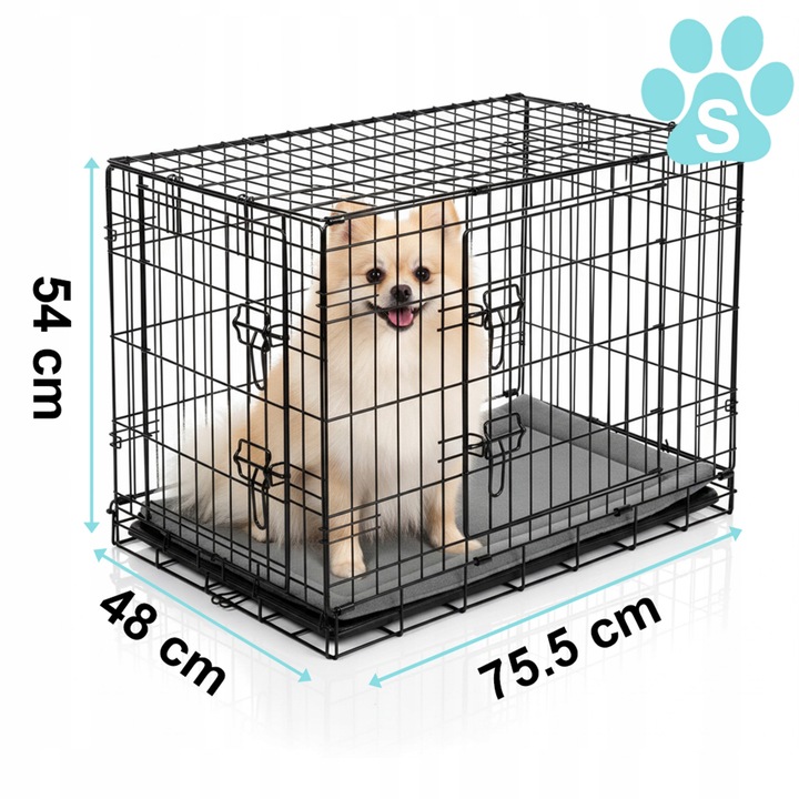 Klietka pre psa s podložkou PH-200, S, 75x45x54cm | Pethaus Klietka pre psa s podložkou PH-200, S, 75x45x54cm | Pethaus