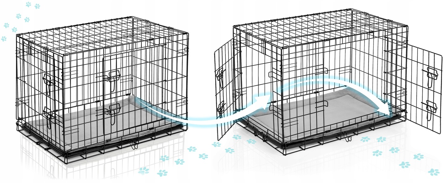Klietka pre psa s podložkou PH-200, S, 75x45x54cm | Pethaus Klietka pre psa s podložkou PH-200, S, 75x45x54cm | Pethaus