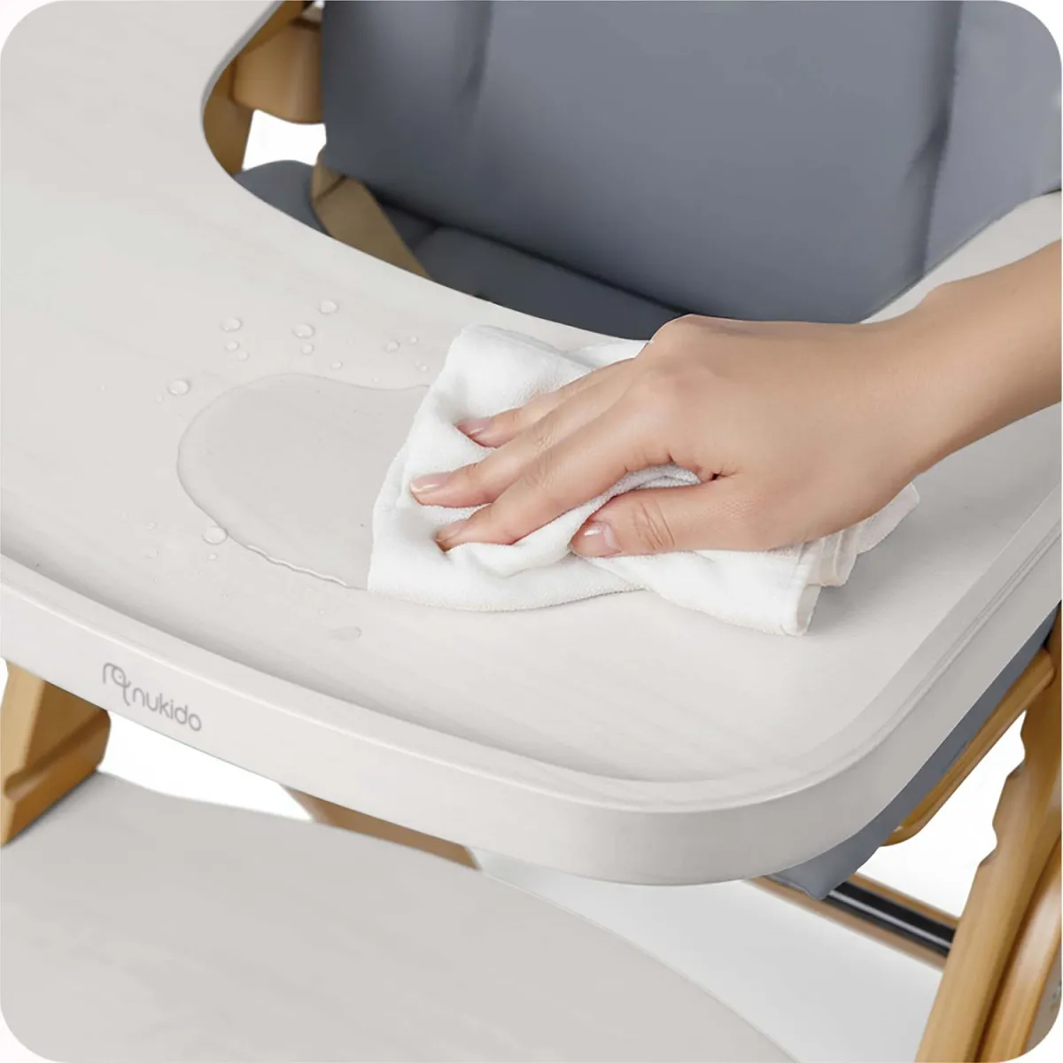 Detská jedálenská stolička Timo 2v1, biela | Nukido Detská jedálenská stolička Timo 2v1, biela | Nukido