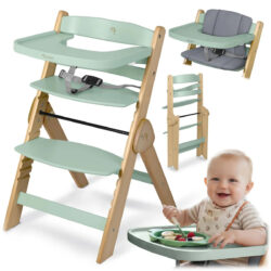 Detská jedálenská stolička Timo 2v1, zelená | Nukido