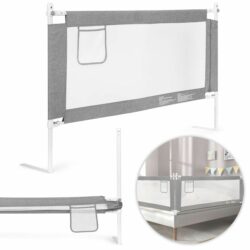 Bezpečnostná zábrana na posteľ, 150cm, sivá | ECOTOYS