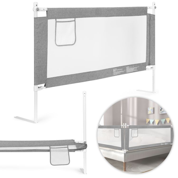 Bezpečnostná zábrana na posteľ, 150cm, sivá | ECOTOYS Bezpečnostná zábrana na posteľ, 150cm, sivá | ECOTOYS