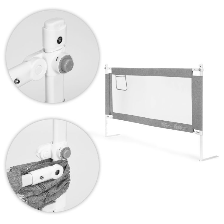 Bezpečnostná zábrana na posteľ, 150cm, sivá | ECOTOYS Bezpečnostná zábrana na posteľ, 150cm, sivá | ECOTOYS