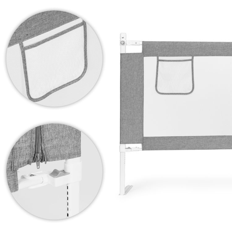 Bezpečnostná zábrana na posteľ, 150cm, sivá | ECOTOYS Bezpečnostná zábrana na posteľ, 150cm, sivá | ECOTOYS