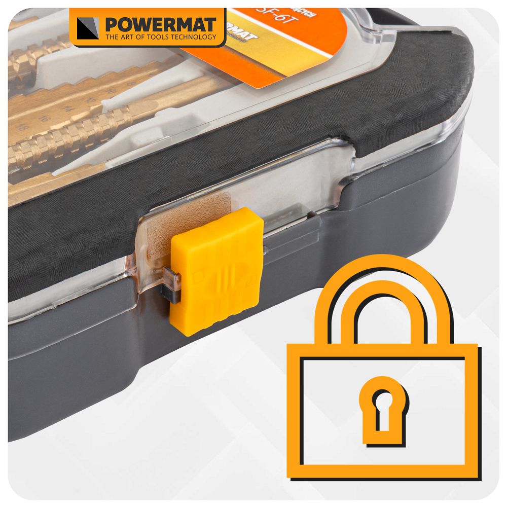 Stupňovité frézovacie vrtáky HSS, 6ks, 4-30mm | PM-ZWSF-6T Stupňovité frézovacie vrtáky HSS, 6ks, 4-30mm | PM-ZWSF-6T