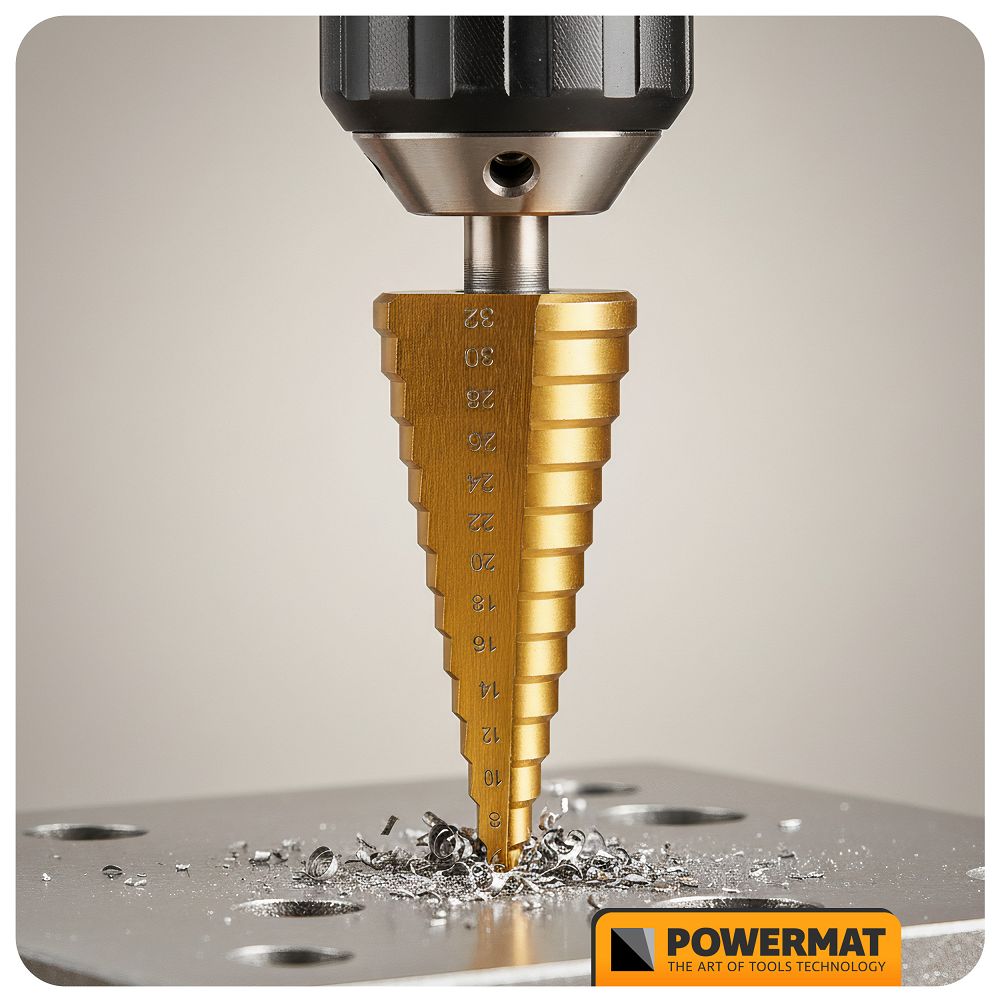 Stupňovité frézovacie vrtáky HSS, 6ks, 4-30mm | PM-ZWSF-6T Stupňovité frézovacie vrtáky HSS, 6ks, 4-30mm | PM-ZWSF-6T