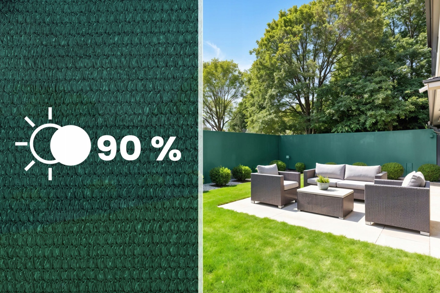 Tieniaca sieť + 50 klipov, 140g/m2, 1,5x25m, zelená | Plonos Tieniaca sieť + 50 klipov, 140g/m2, 1,5x25m, zelená | Plonos