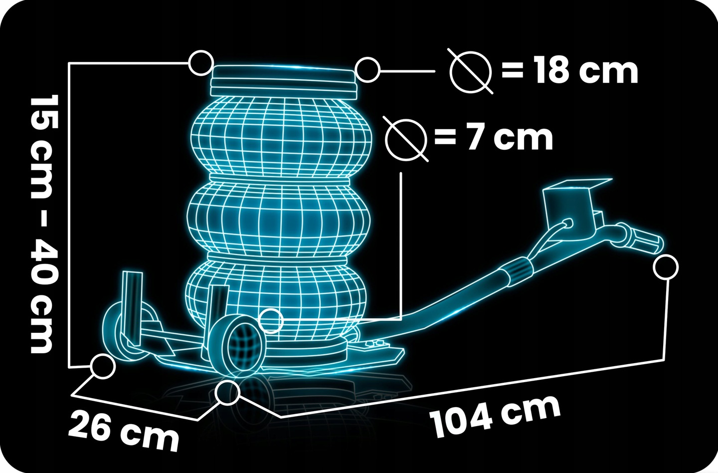 Pneumatický zdvihák HM-382, 3,5T | Humberg Pneumatický zdvihák HM-382, 3,5T | Humberg