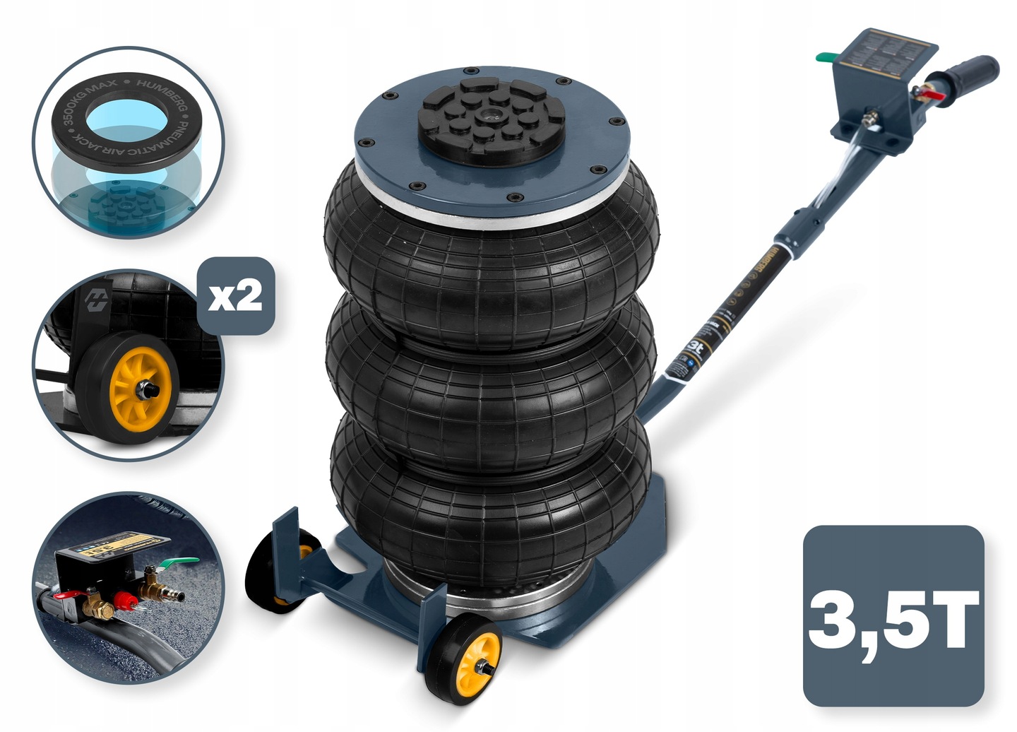 Pneumatický zdvihák HM-382, 3,5T | Humberg Pneumatický zdvihák HM-382, 3,5T | Humberg
