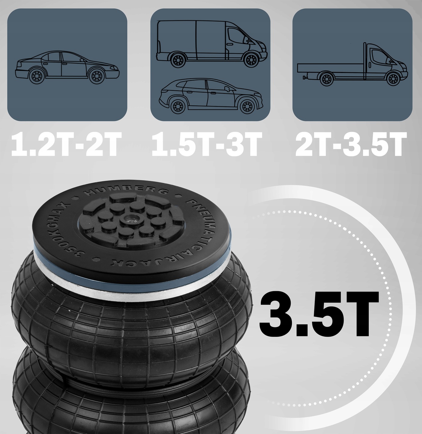 Pneumatický zdvihák HM-382, 3,5T | Humberg Pneumatický zdvihák HM-382, 3,5T | Humberg