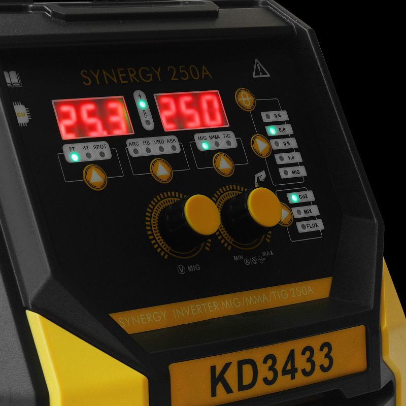 Invertorová zváračka, MIG Flux MMA TigLift SYNERGIA, 250A | KD3433 Invertorová zváračka, MIG Flux MMA TigLift SYNERGIA, 250A | KD3433