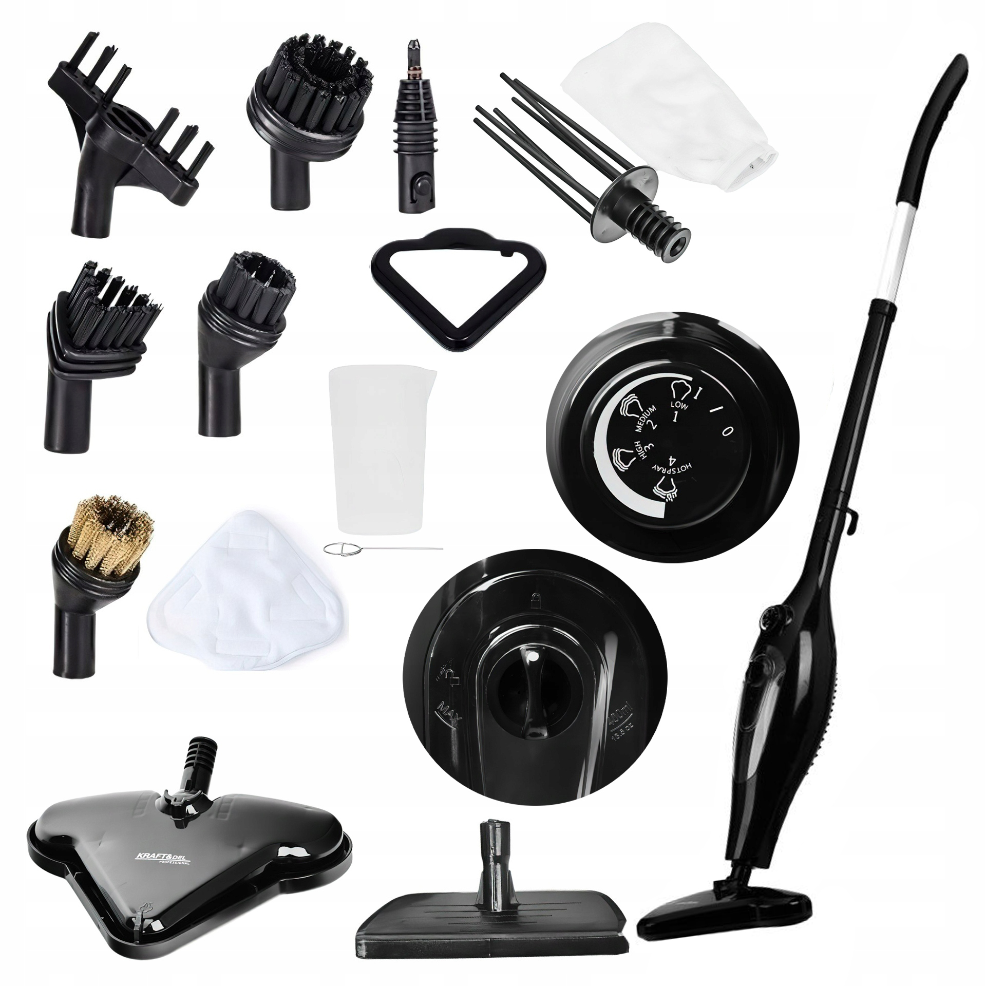 Parný mop, 12v1, čierny | KD665 (Výstavný kus) Parný mop, 12v1, čierny | KD665 (Výstavný kus)