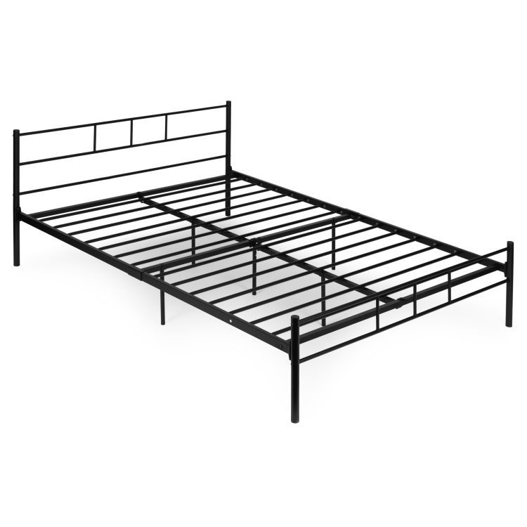 Kovová posteľ, 160x200cm, čierny základný rám | ModernHome Kovová posteľ, 160x200cm, čierny základný rám | ModernHome