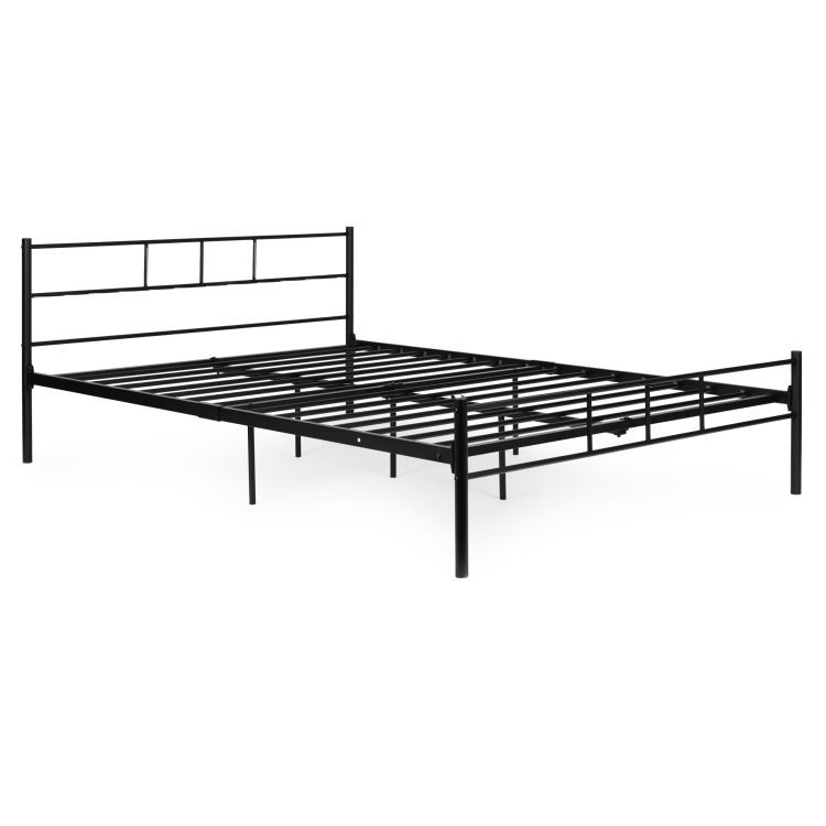 Kovová posteľ, 160x200cm, čierny základný rám | ModernHome Kovová posteľ, 160x200cm, čierny základný rám | ModernHome