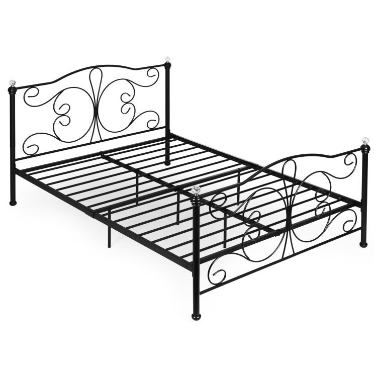 Kovová posteľ, 140x200cm, čierny rám | ModernHome Kovová posteľ, 140x200cm, čierny rám | ModernHome