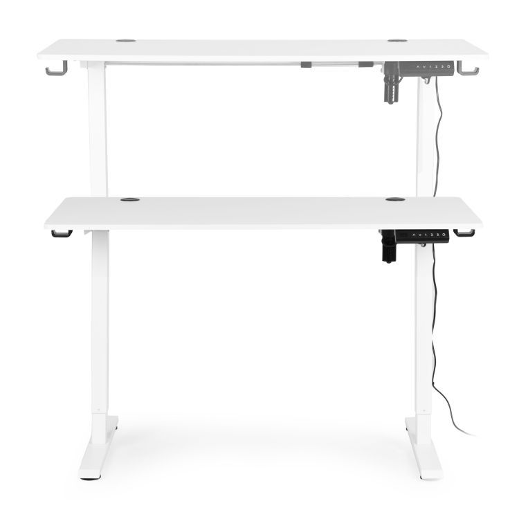 Elektricky nastaviteľný stôl, 120x60cm, biely | ModernHome Elektricky nastaviteľný stôl, 120x60cm, biely | ModernHome