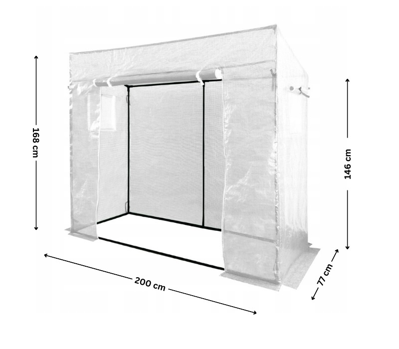 Záhradný fóliovník, 200x77cm, biely | 1,6m2 Záhradný fóliovník, 200x77cm, biely | 1,6m2