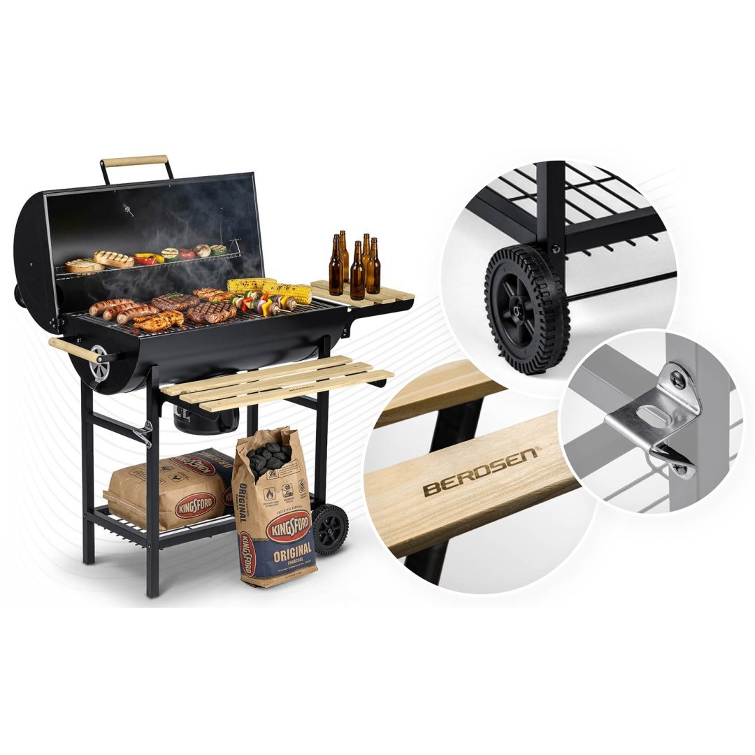 Záhradný gril na drevené uhlie BD-895, čierny | Berdsen Záhradný gril na drevené uhlie BD-895, čierny | Berdsen