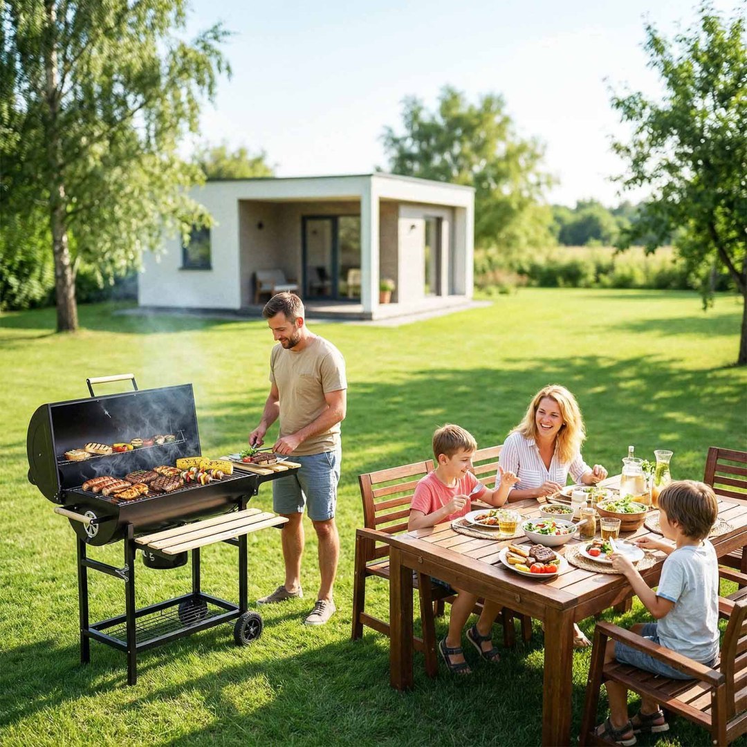 Záhradný gril na drevené uhlie BD-895, čierny | Berdsen Záhradný gril na drevené uhlie BD-895, čierny | Berdsen