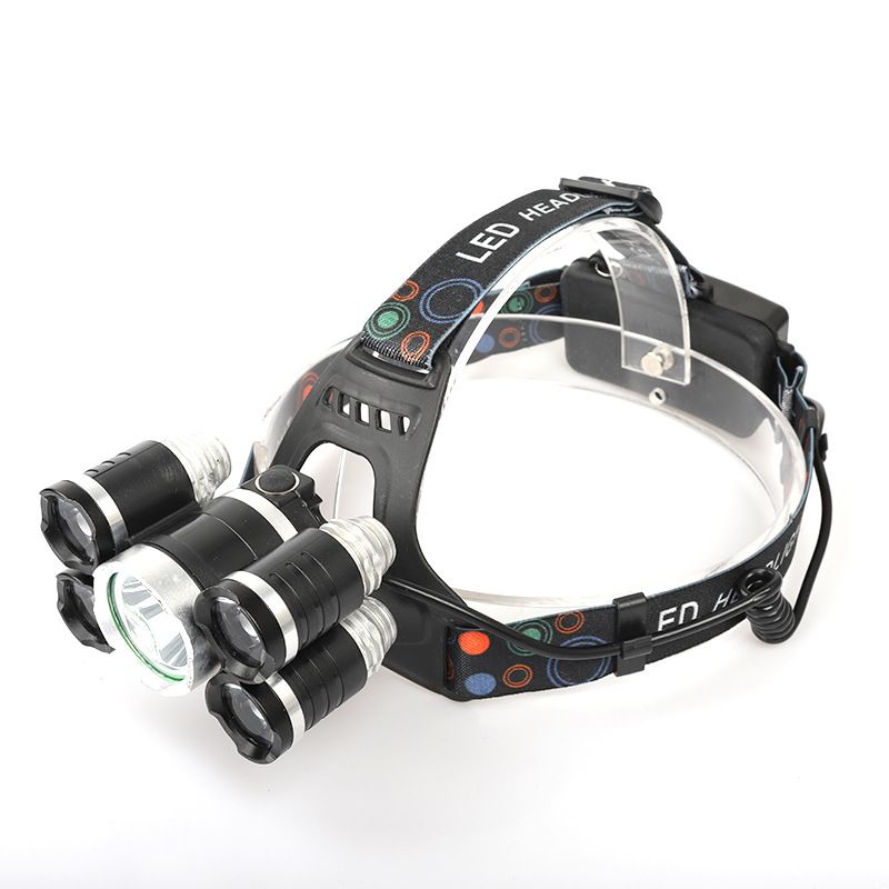 LED čelovka, 1xT6 LED + 4xQ5 LED | KD1247