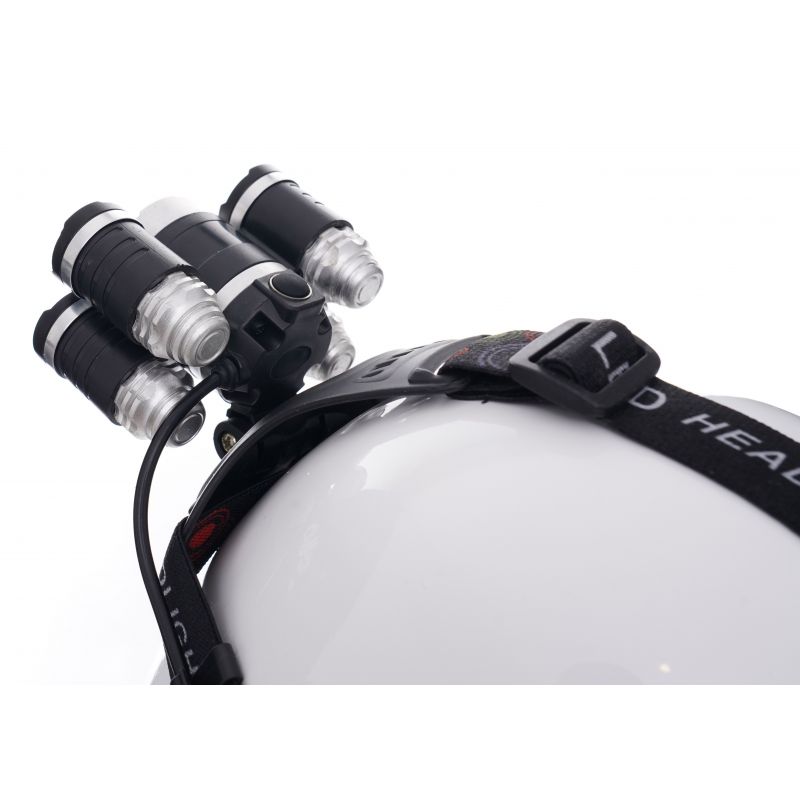 LED čelovka, 1xT6 LED + 4xQ5 LED | KD1247