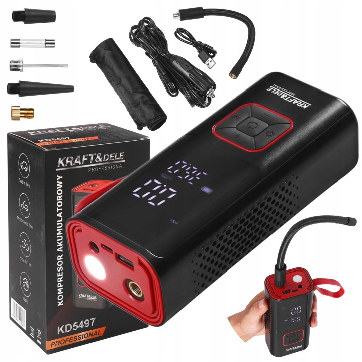Akumulátorový kompresor, 85W, 7800mAh | KD5497