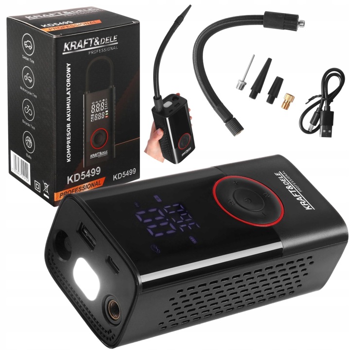 Akumulátorový kompresor, 85W, 4000mAh | KD5499
