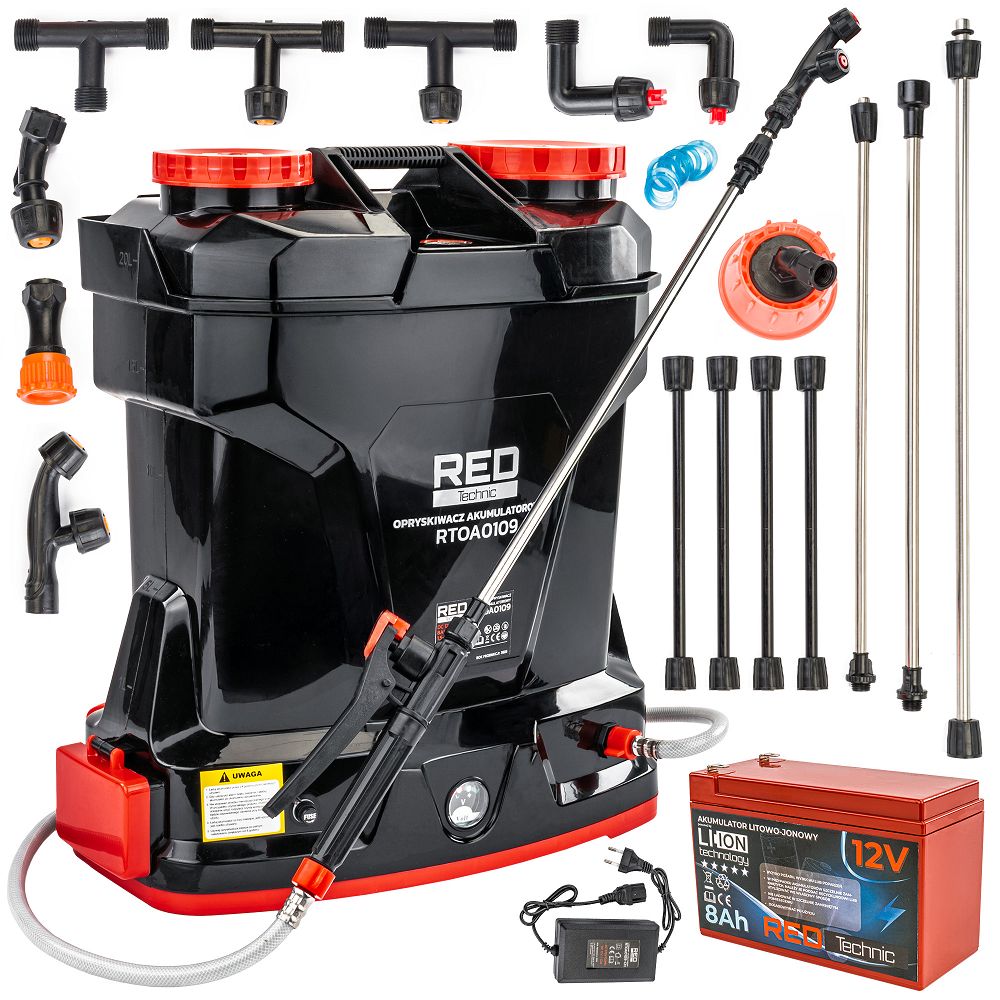 Akumulátorový postrekovač RTOA0109, 20 L | RED TECHNIC (Výstavný kus)